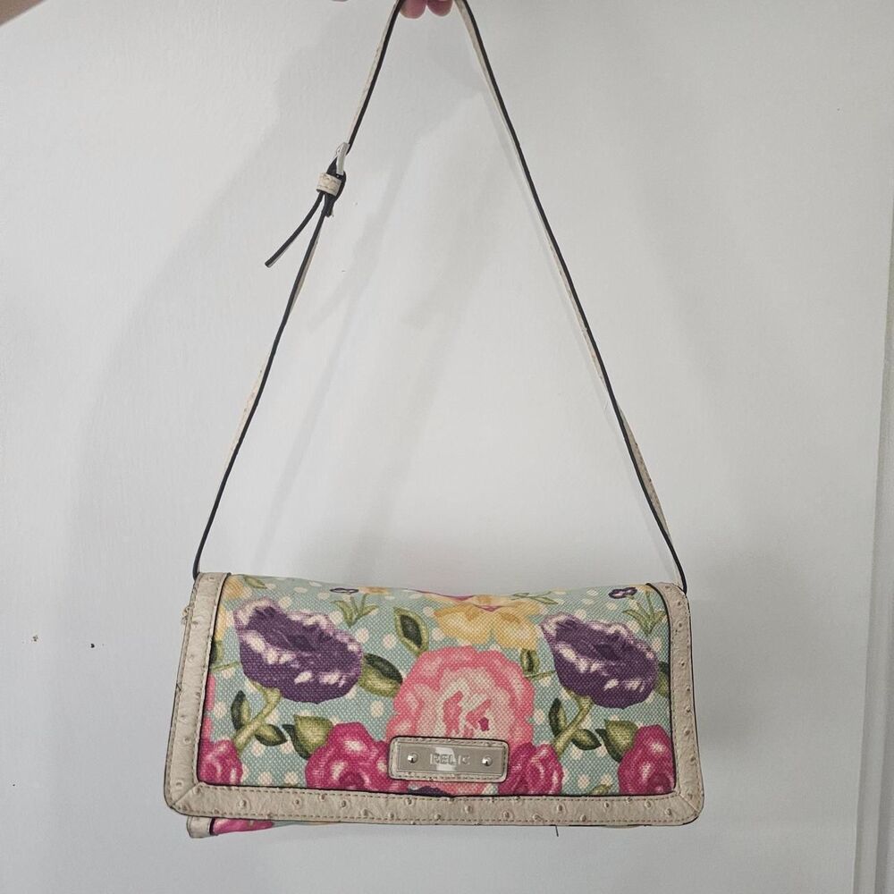 Vintage y2k floral leather whimsical fairy shoulder bag